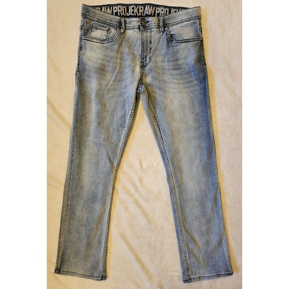 Projek Raw Light Wash Straight Leg Denim Jeans Size 36 - Picture 1 of 15